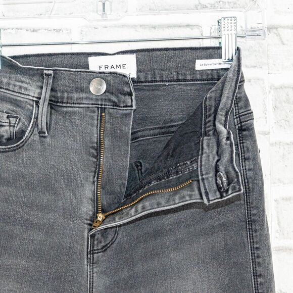 FRAME denim Le Sylvie Slender Staight Jeans Octavia Drive size 25 - Picture 5 of 10
